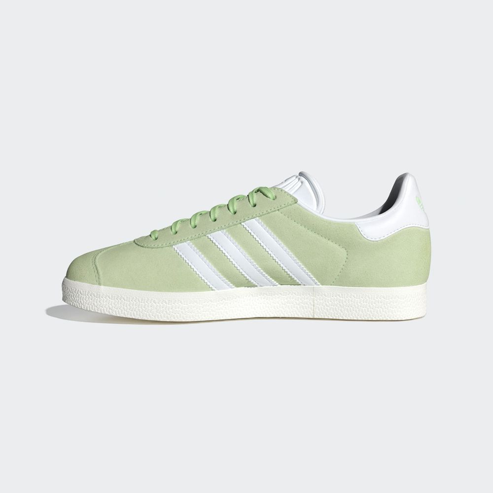 Basket Adidas Gazelle Vert Blanche Femme | OBK-46593863