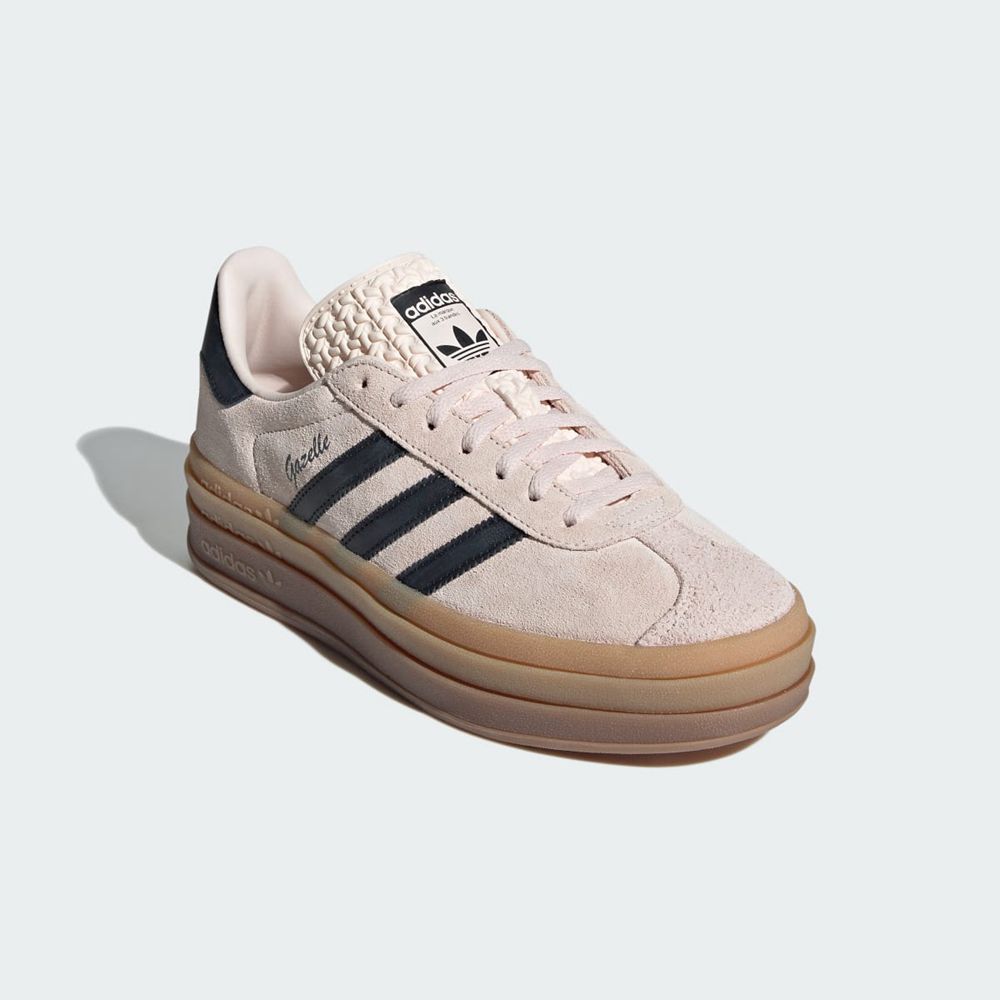 Basket Adidas Gazelle Bold Rose Noir Femme | HZA-43885136