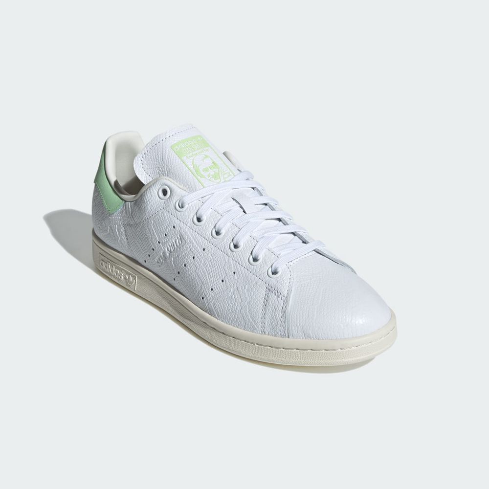 Basket Adidas Stan Smith Blanche Vert Femme | DYF-26685708