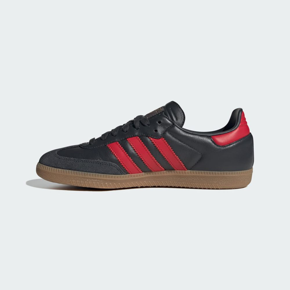 Basket Adidas Samba OG Grise Rouge Femme | OPM-97226758