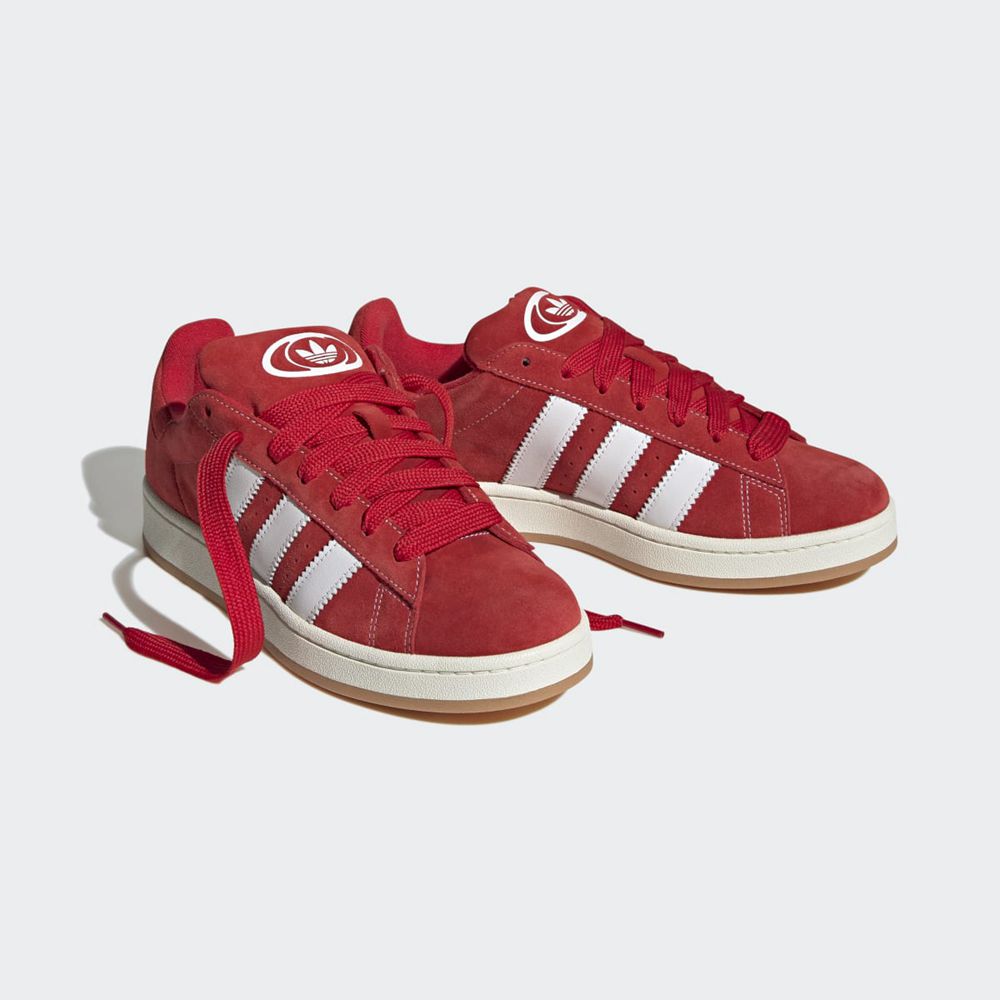 Basket Adidas Campus 00s Rouge Blanche Femme | BEZ-19500073