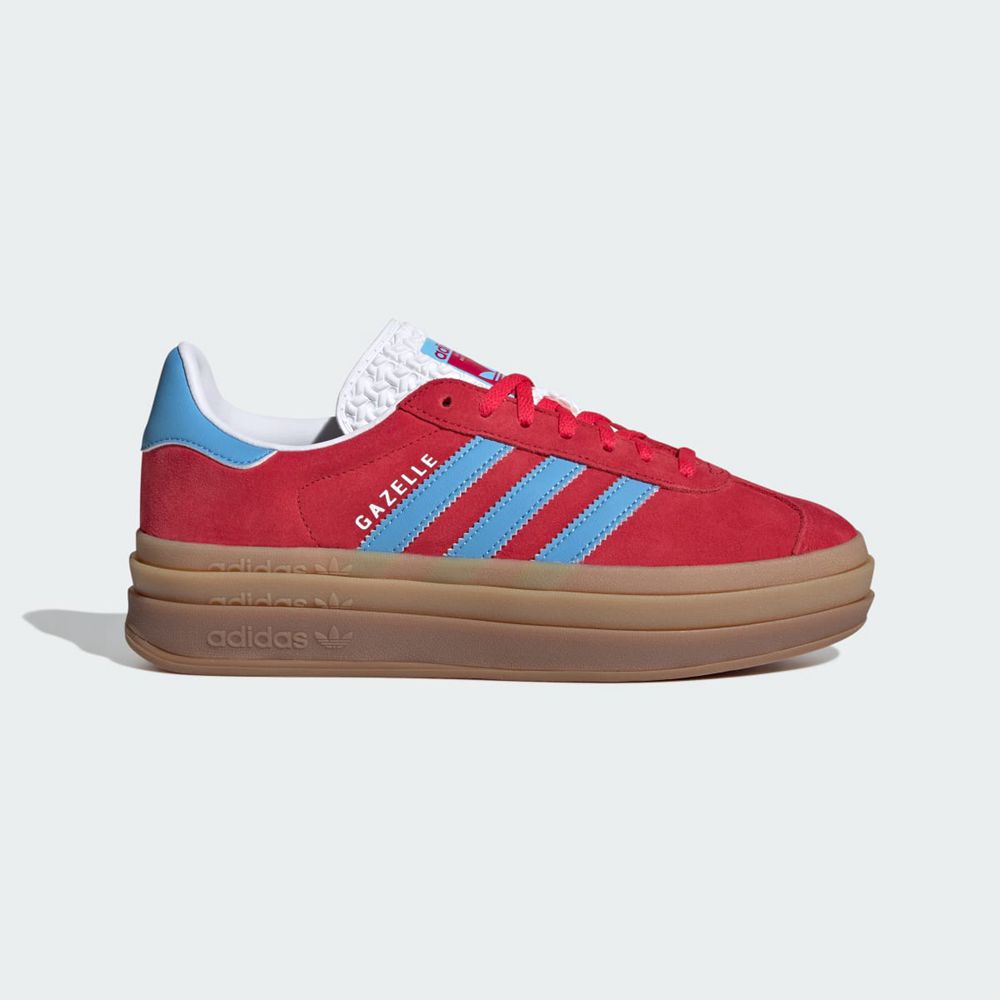 Basket Adidas Gazelle Bold Rose Bleu Blanche Femme | CJX-22822049