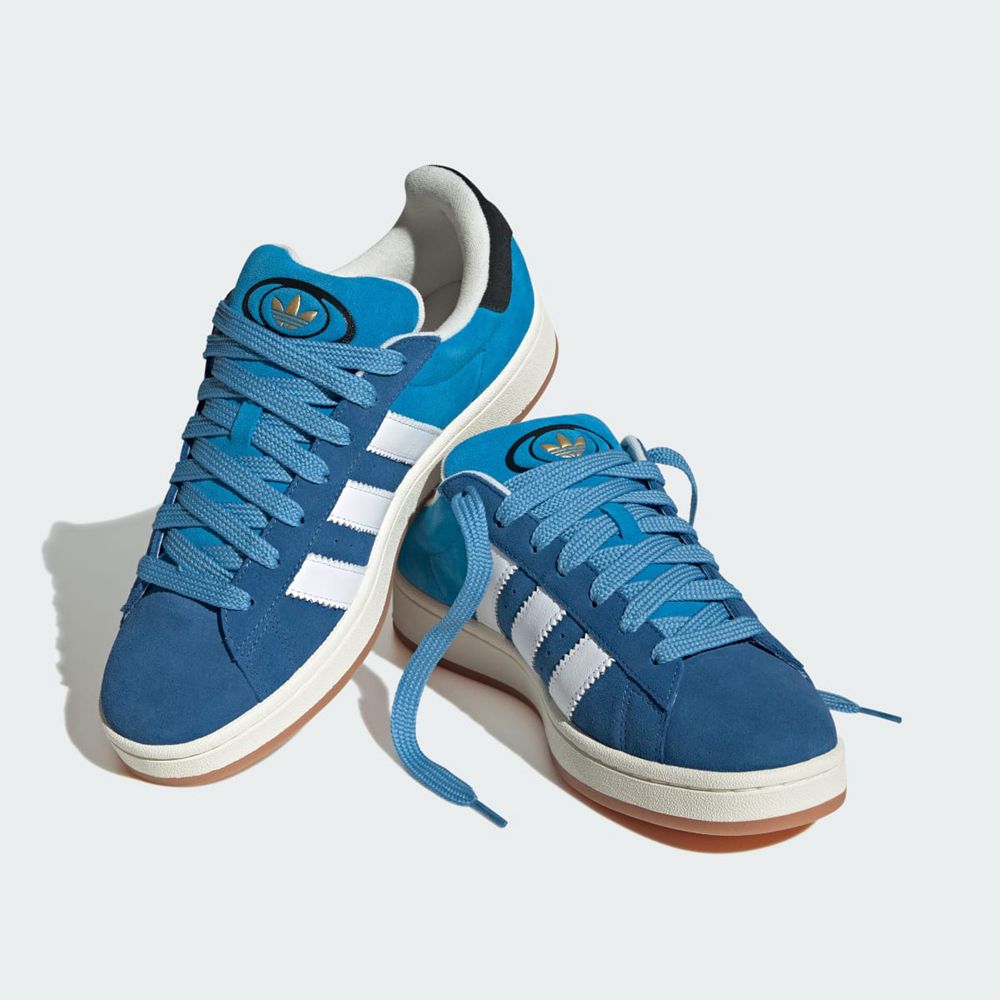 Basket Adidas Campus 00s Bleu Blanche Noir Femme | IHT-70858874