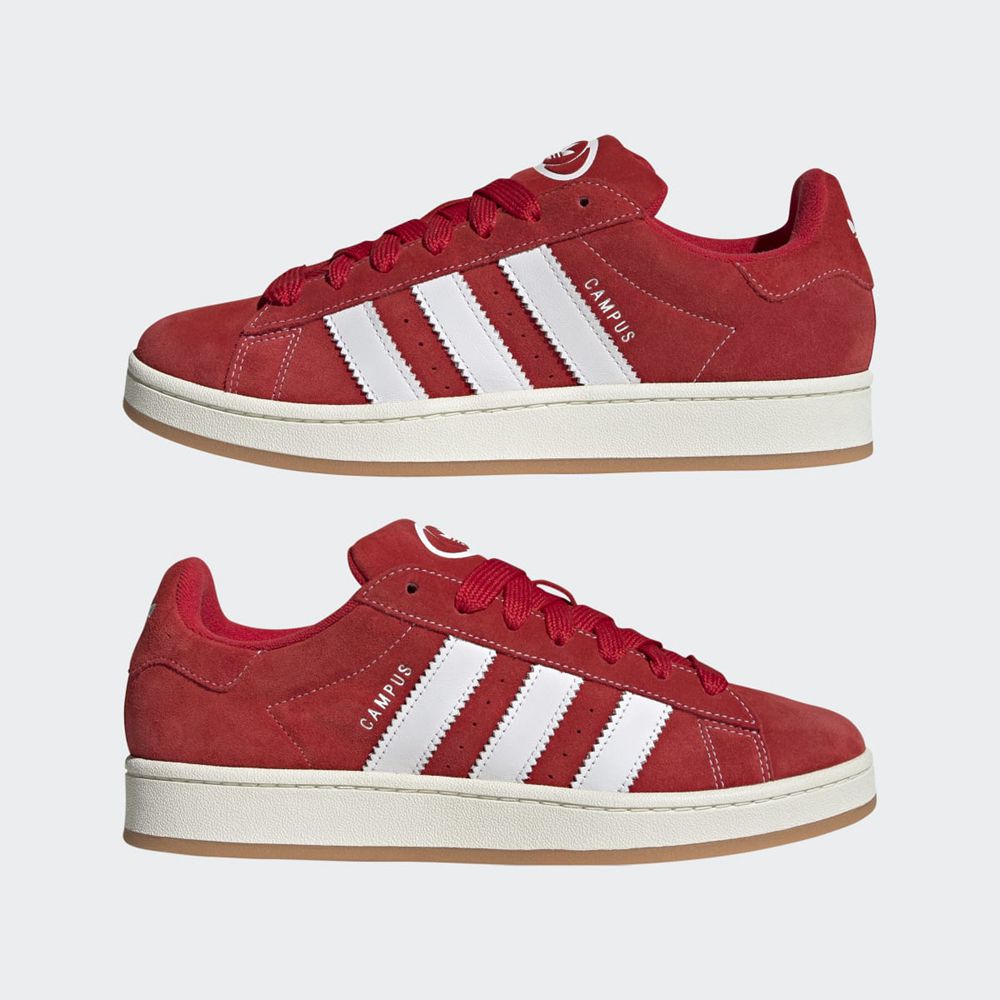 Basket Adidas Campus 00s Rouge Blanche Femme | BEZ-19500073