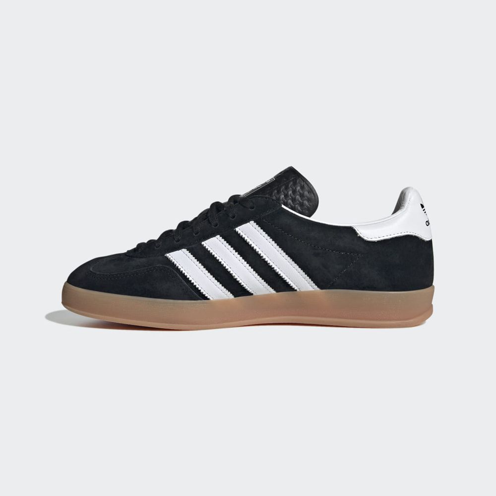 Basket Adidas Gazelle Indoor Noir Blanche Femme | ZFI-28825355