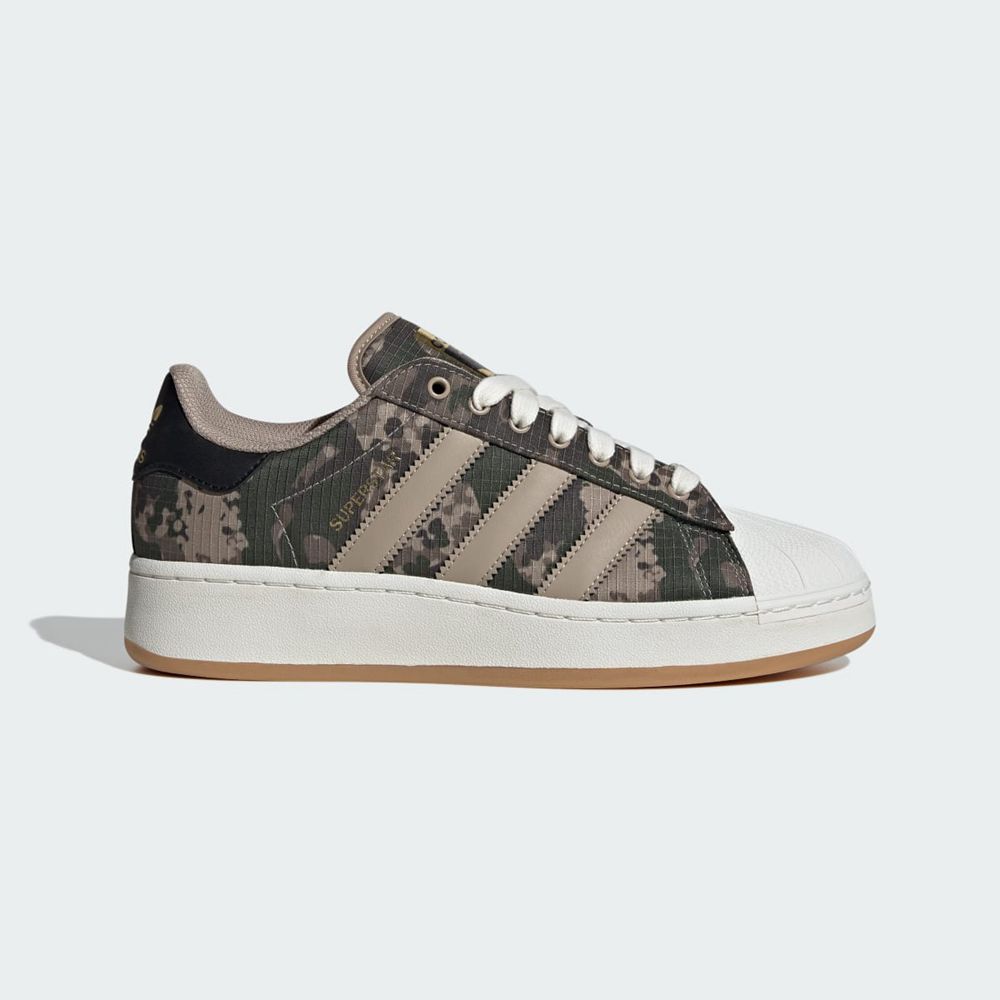 Basket Adidas Superstar XLG Vert Beige Femme | UWN-79742922