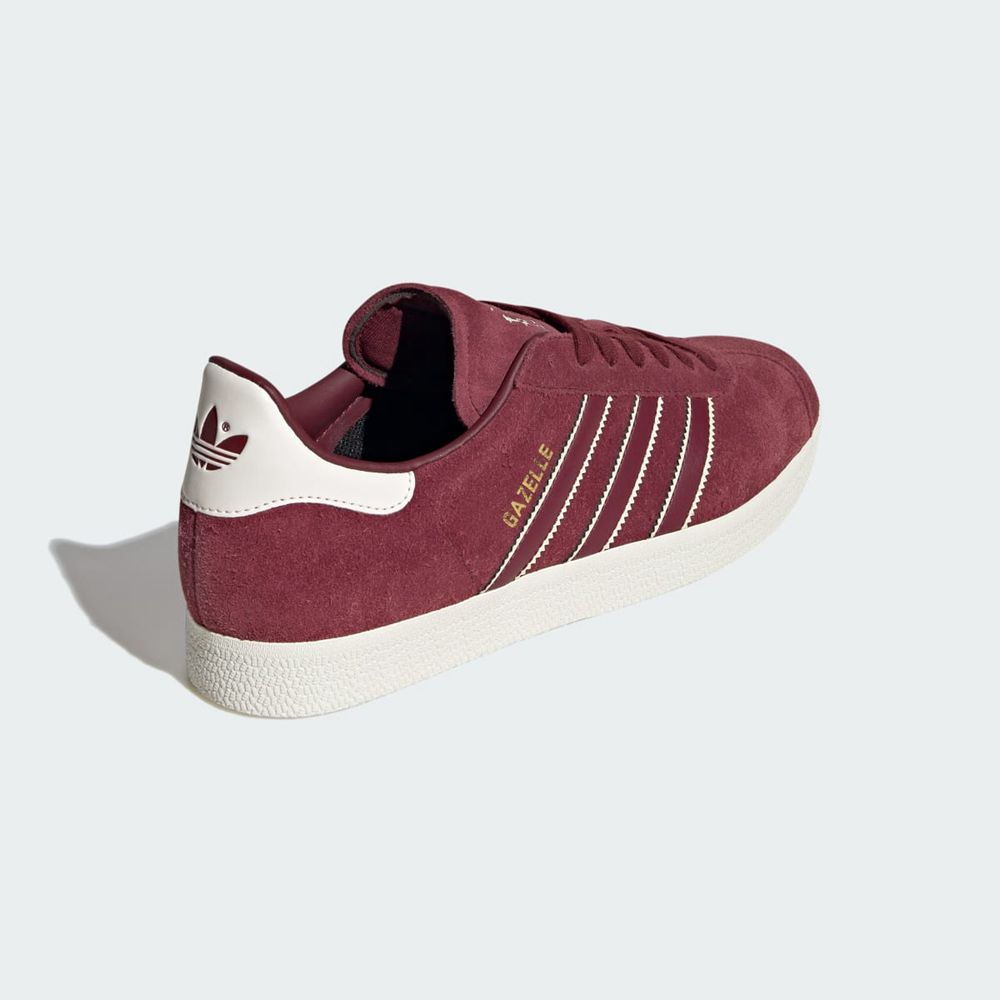 Basket Adidas Gazelle Spain Bordeaux Blanche Doré Femme | ROF-34351059