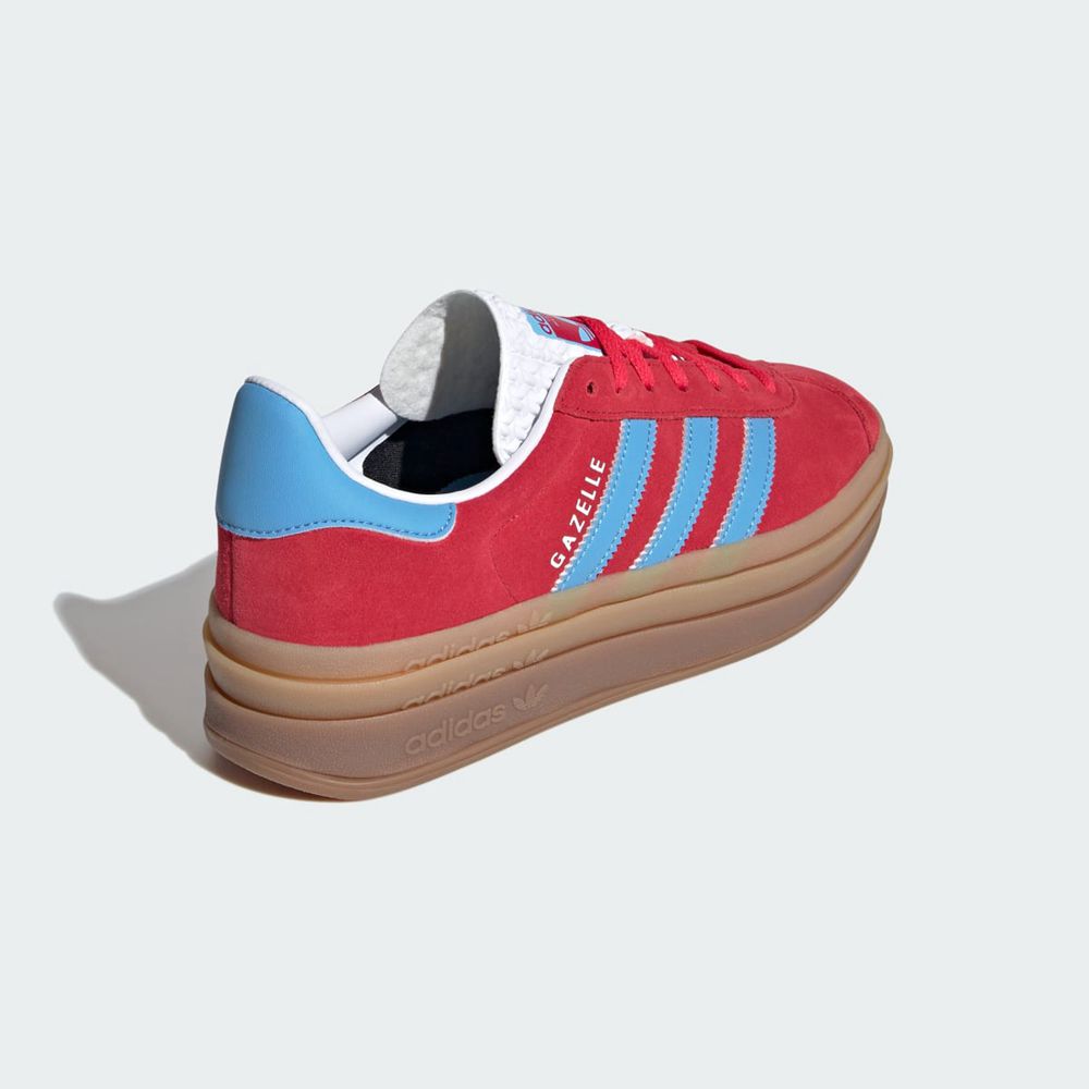 Basket Adidas Gazelle Bold Rose Bleu Blanche Femme | CJX-22822049