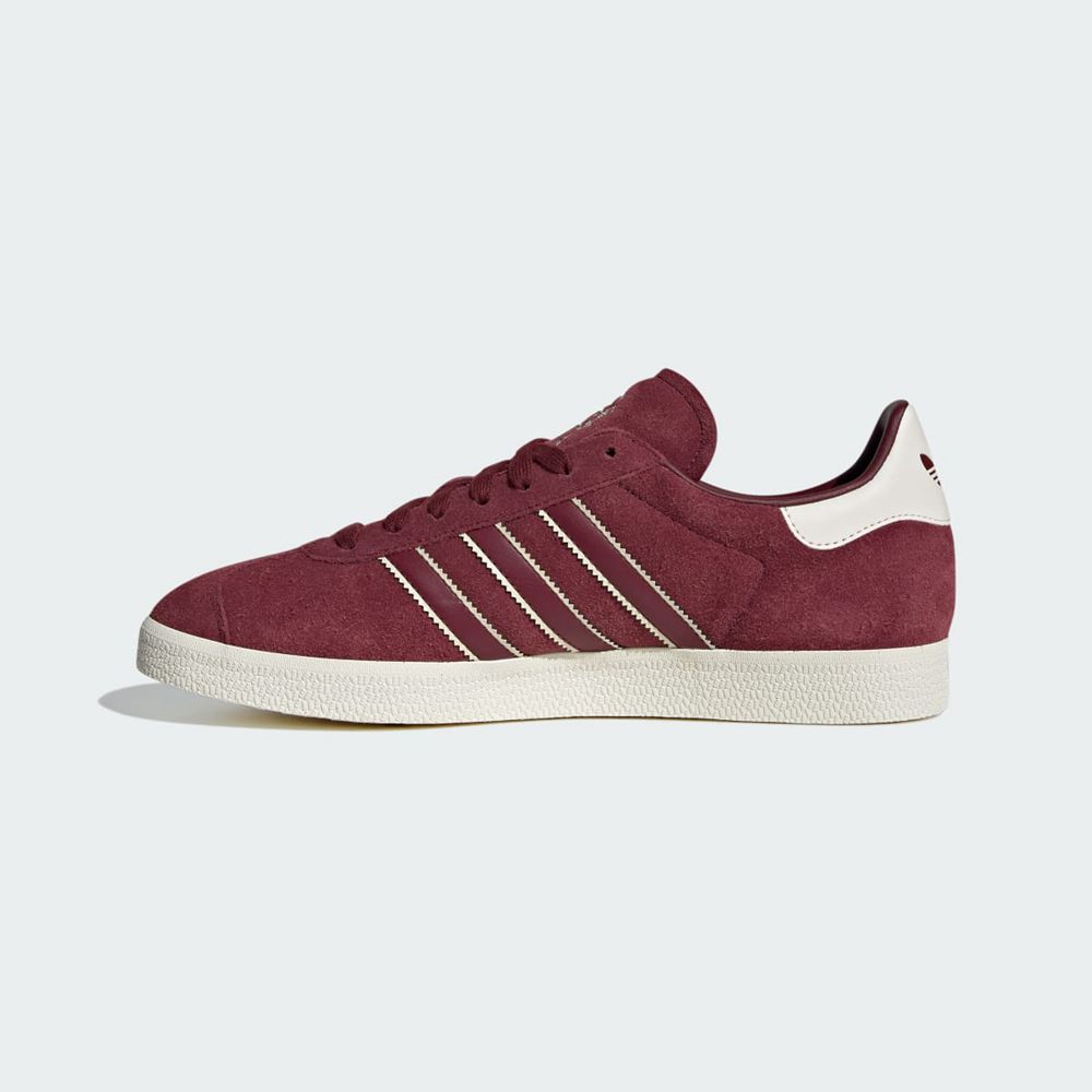 Basket Adidas Gazelle Spain Bordeaux Blanche Doré Femme | ROF-34351059