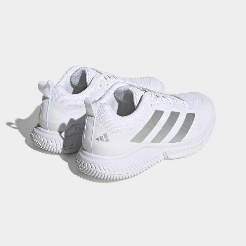 Basket Adidas Court Team Bounce 2.0 Blanche Argent Grise Femme | UPH-52020527