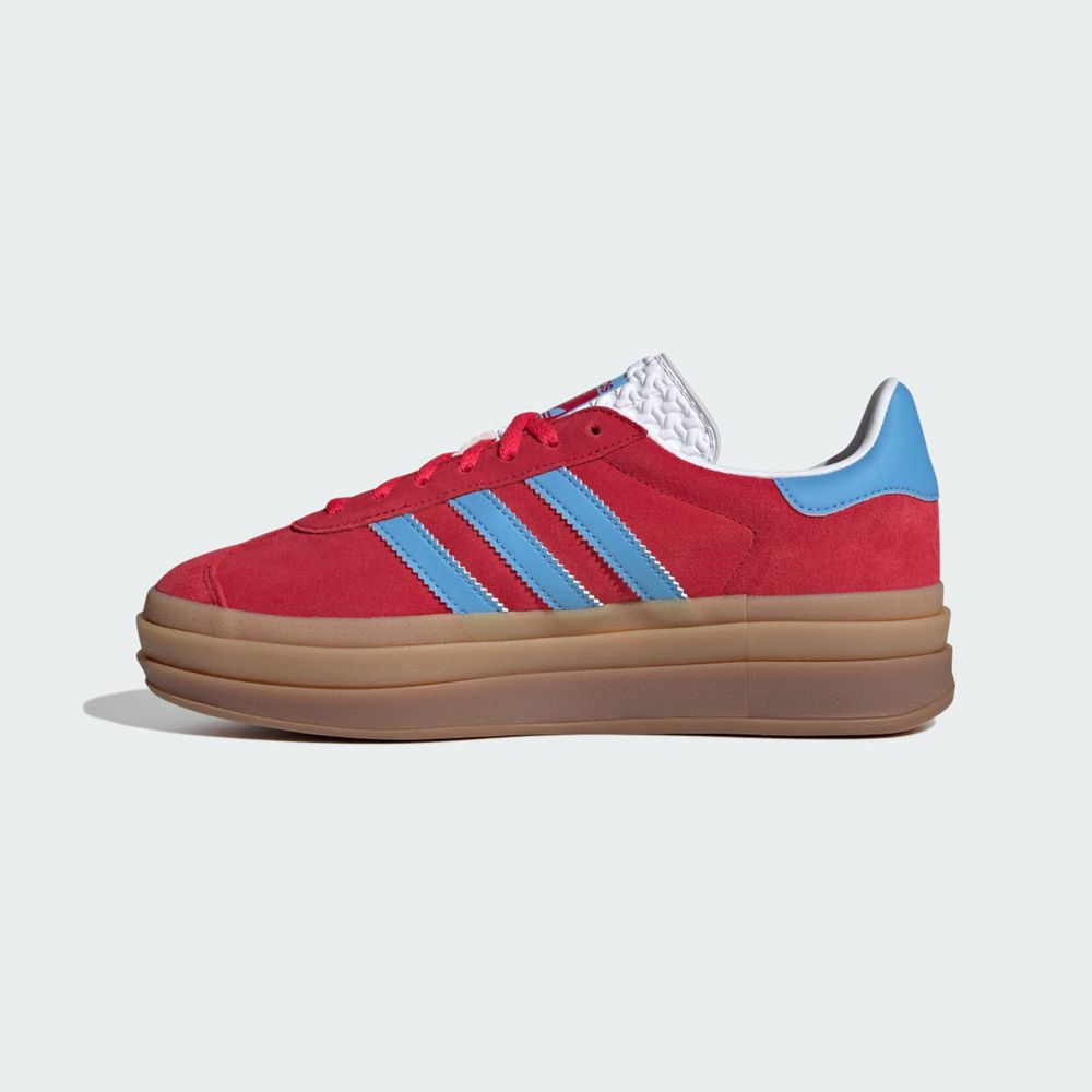 Basket Adidas Gazelle Bold Rose Bleu Blanche Femme | CJX-22822049