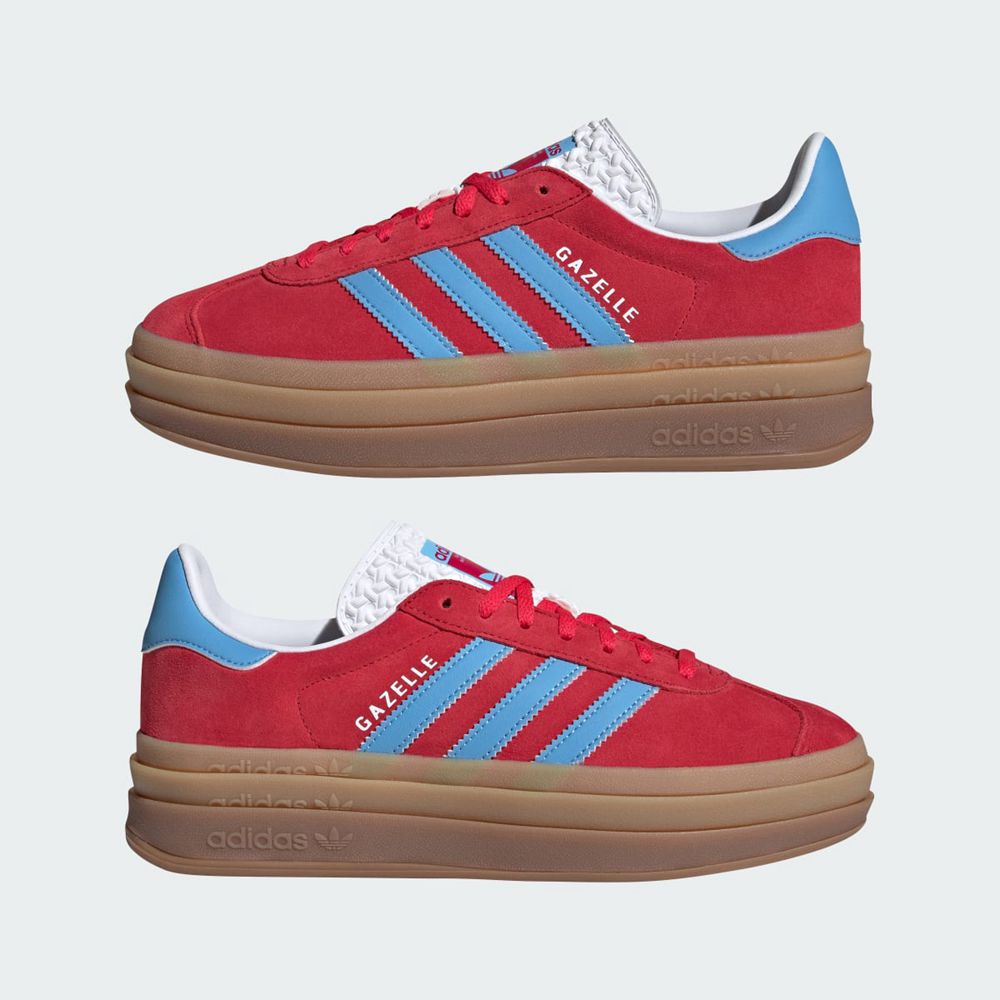 Basket Adidas Gazelle Bold Rose Bleu Blanche Femme | CJX-22822049