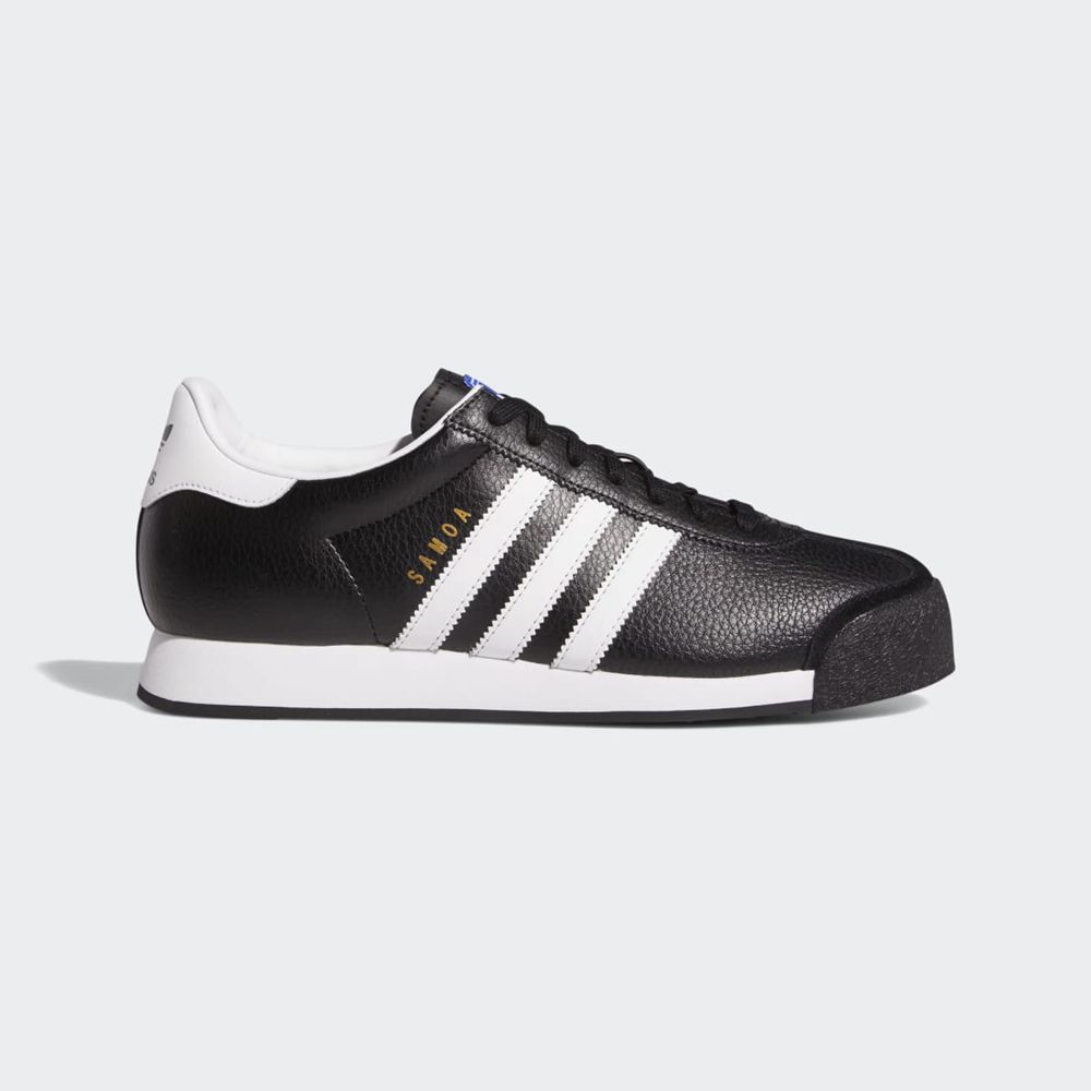 Basket Adidas Samoa Noir Blanche Doré Femme | OKW-33298846