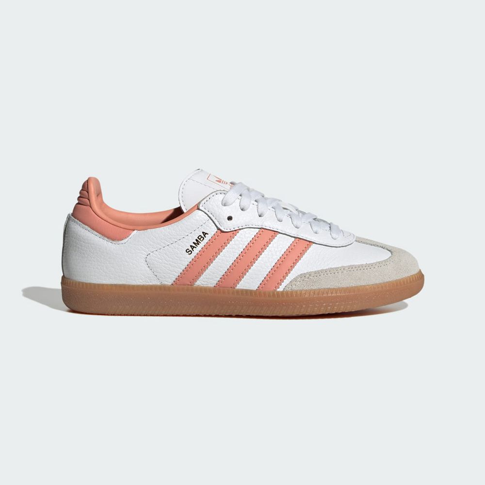 Basket Adidas Samba OG Blanche Rose Femme | FYM-17020426