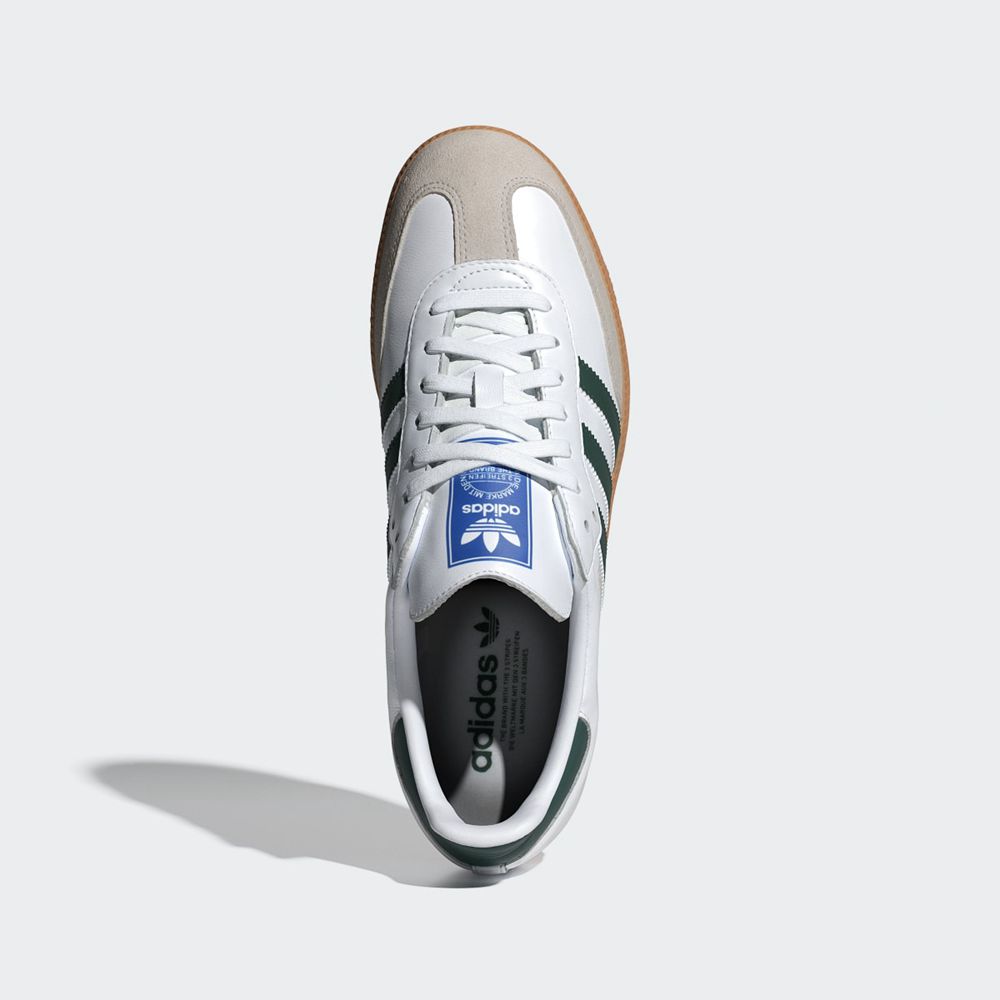 Basket Adidas Samba OG Blanche Vert Femme | EHD-90015867