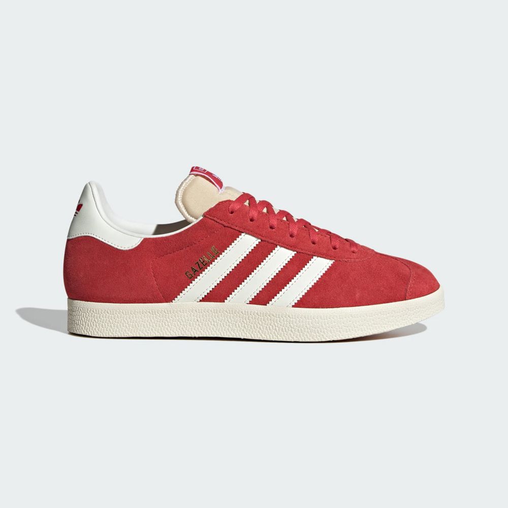 Basket Adidas Gazelle Rouge Blanche Femme | WAB-36865078