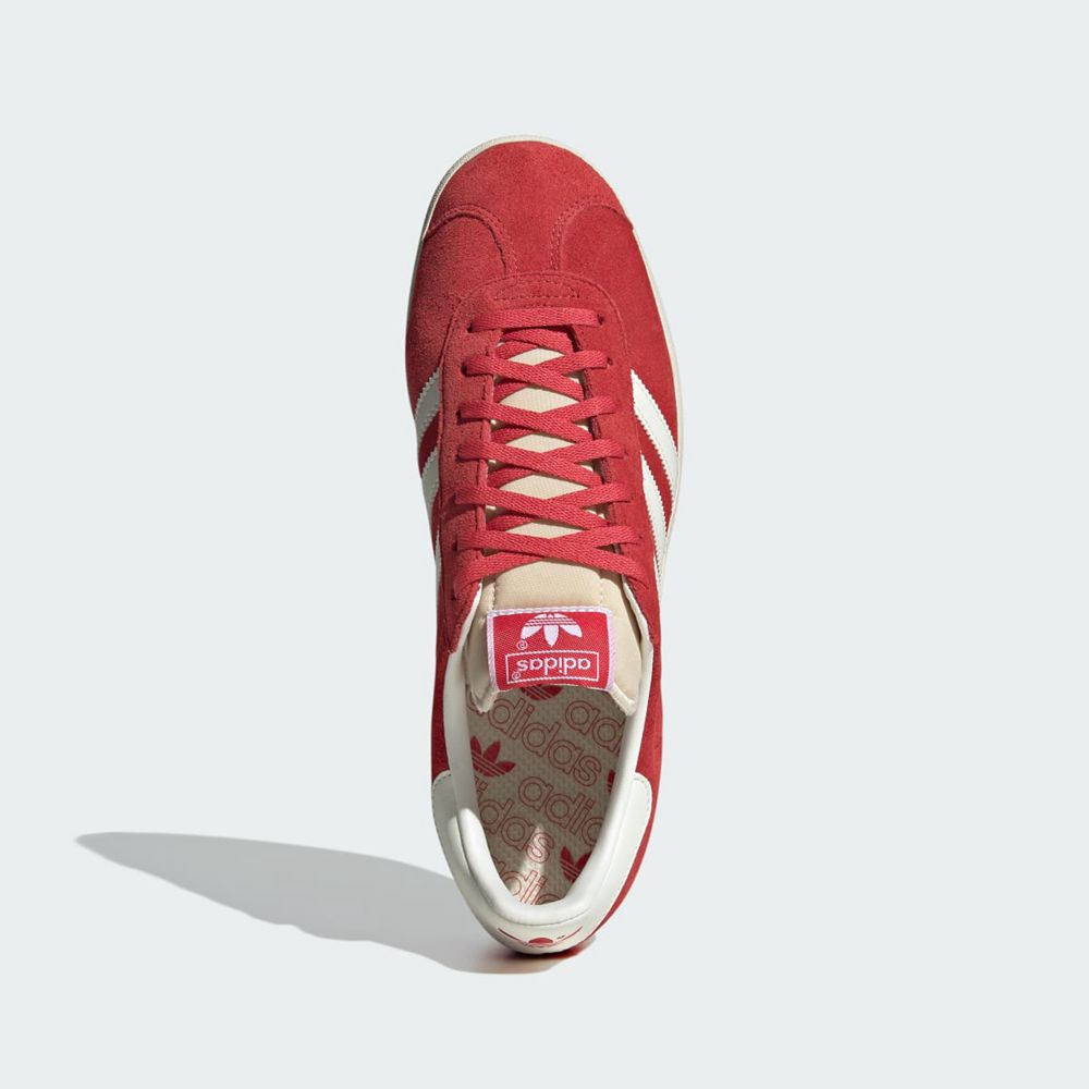 Basket Adidas Gazelle Rouge Blanche Femme | WAB-36865078