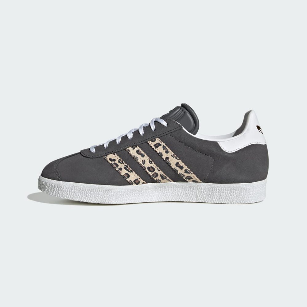 Basket Adidas Gazelle Grise Blanche Noir Femme | DKD-87161204