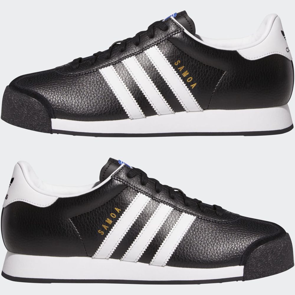 Basket Adidas Samoa Noir Blanche Doré Femme | OKW-33298846