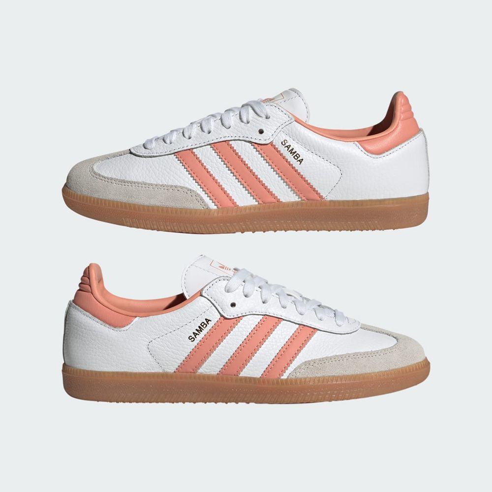 Basket Adidas Samba OG Blanche Rose Femme | FYM-17020426