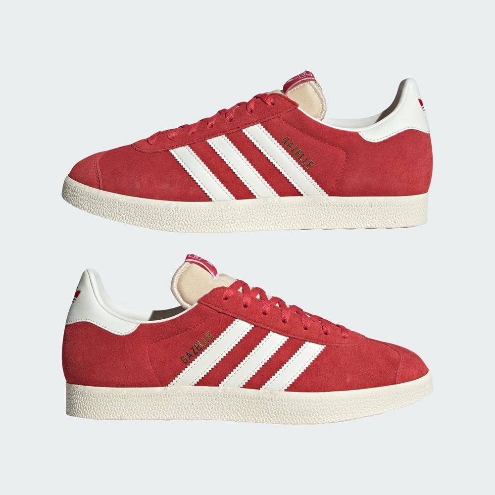 Basket Adidas Gazelle Rouge Blanche Femme | WAB-36865078