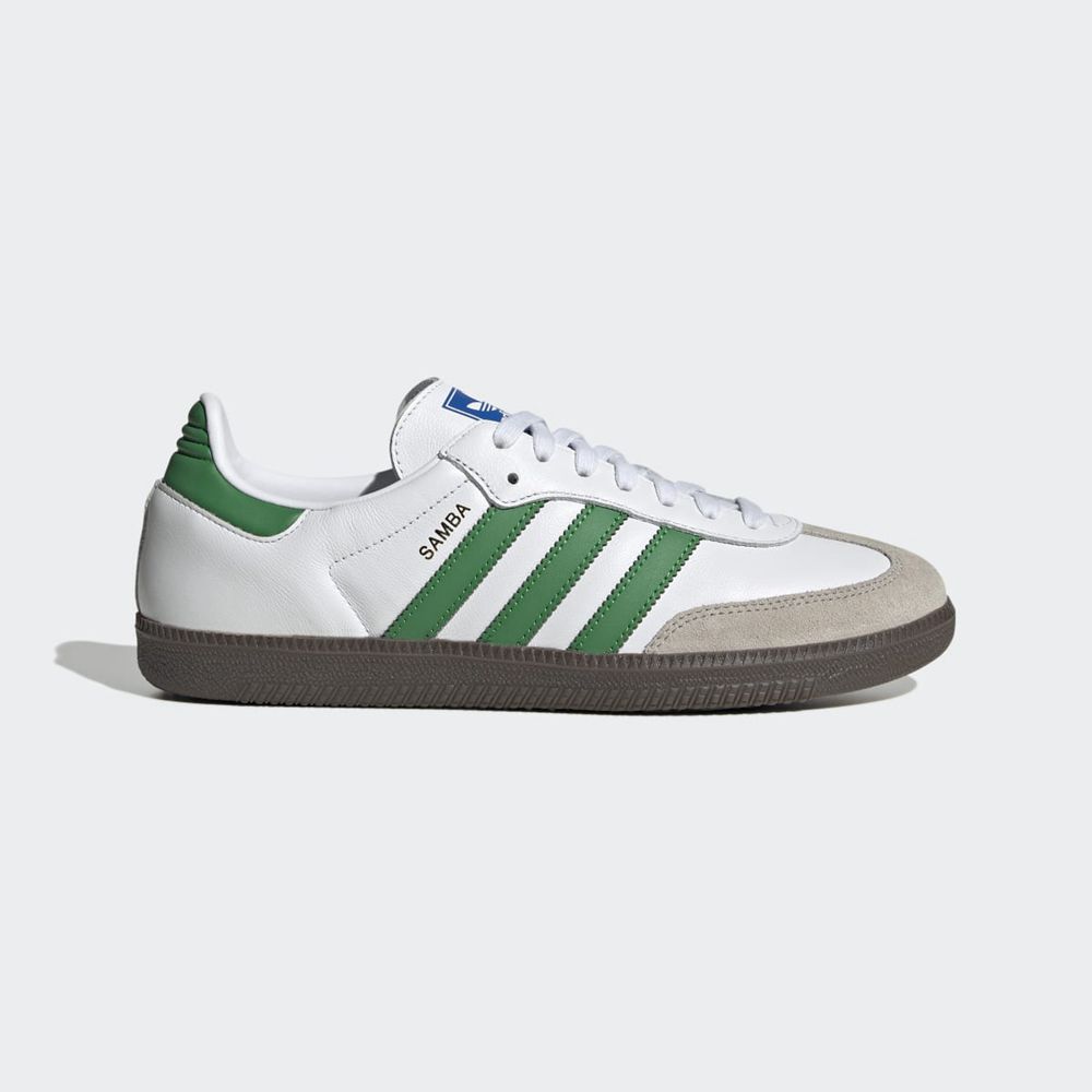 Basket Adidas Samba OG Blanche Vert Femme | REU-72342820