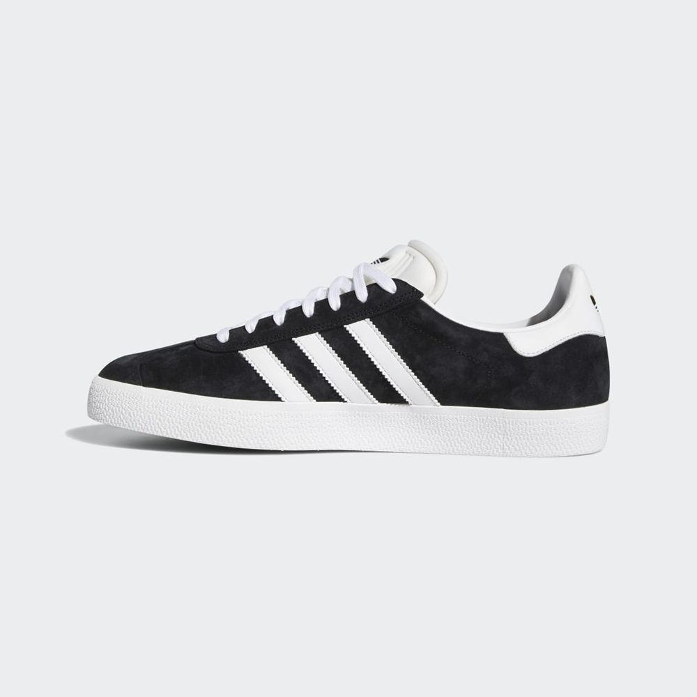 Basket Adidas Gazelle ADV Noir Blanche Doré Femme | FIB-46541324