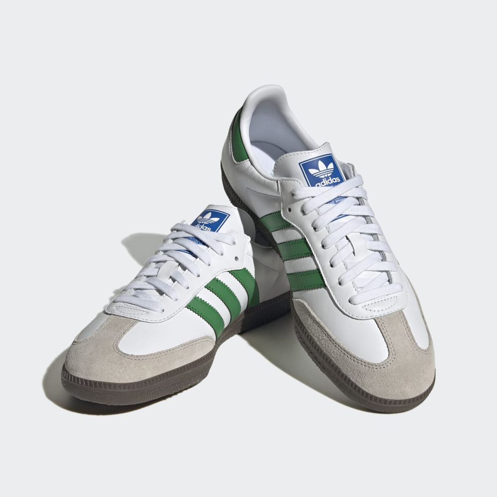 Basket Adidas Samba OG Blanche Vert Femme | REU-72342820