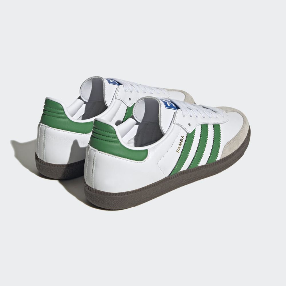 Basket Adidas Samba OG Blanche Vert Femme | REU-72342820