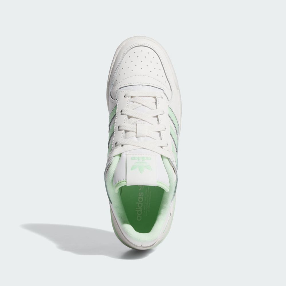 Basket Adidas Forum Low CL Blanche Vert Femme | PGQ-82591621