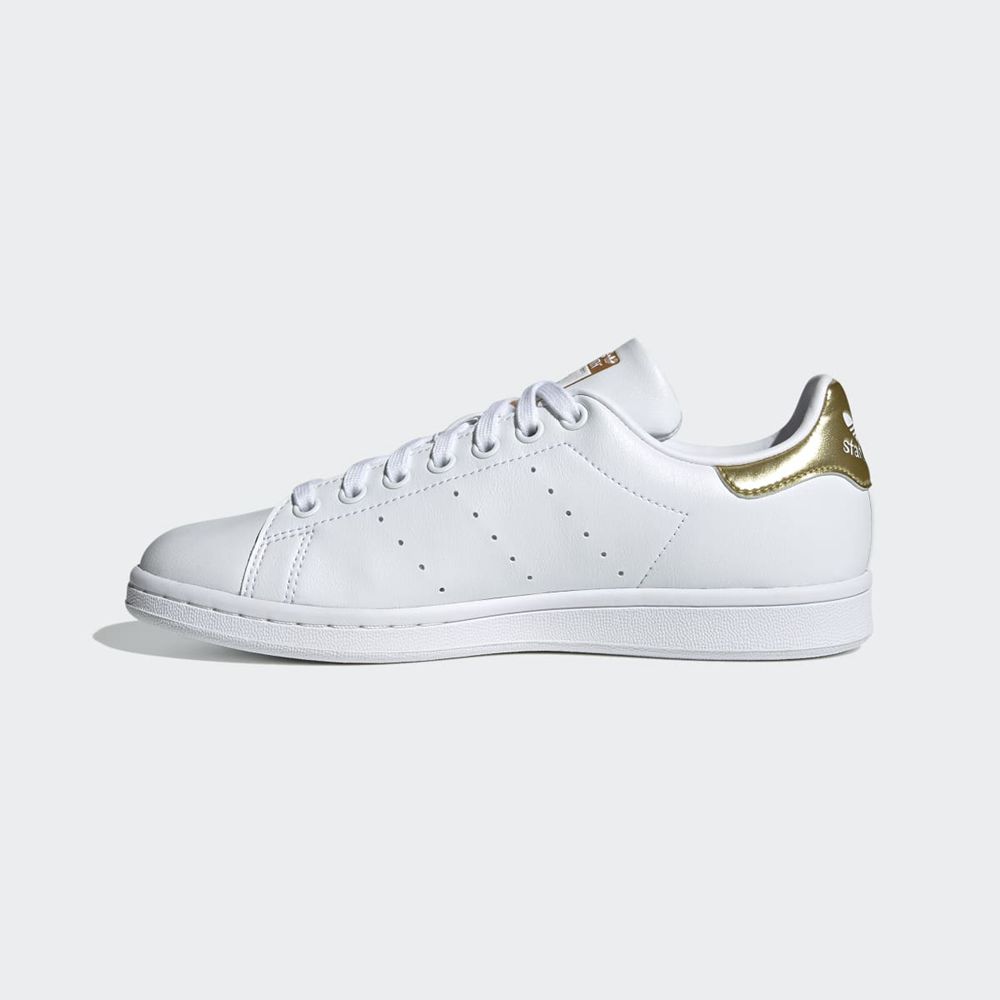 Basket Adidas Stan Smith Blanche Doré Femme | JDH-98189199