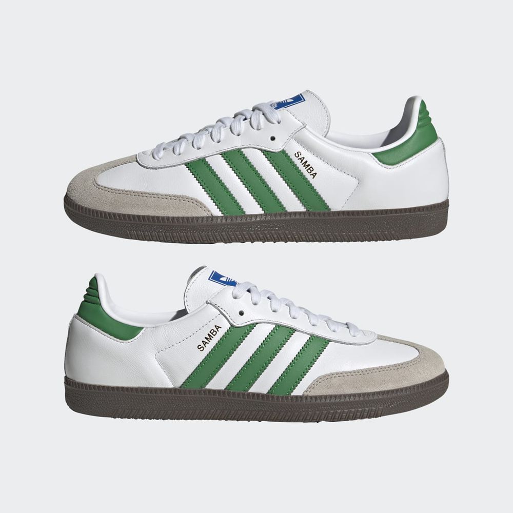 Basket Adidas Samba OG Blanche Vert Femme | REU-72342820