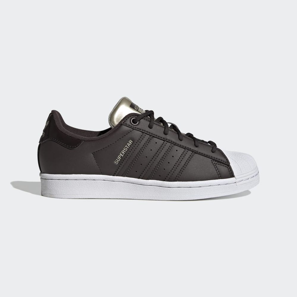 Basket Adidas Superstar Marron Blanche Femme | FHR-90815064