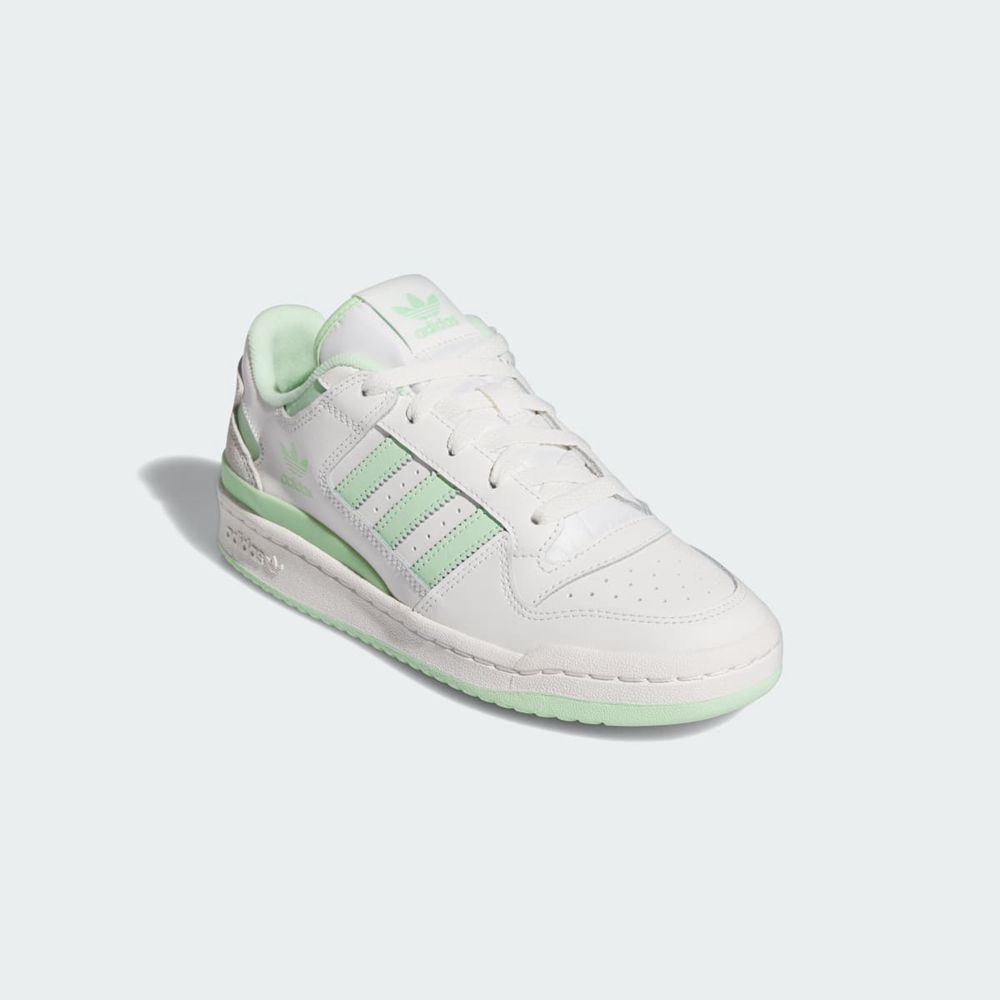 Basket Adidas Forum Low CL Blanche Vert Femme | PGQ-82591621