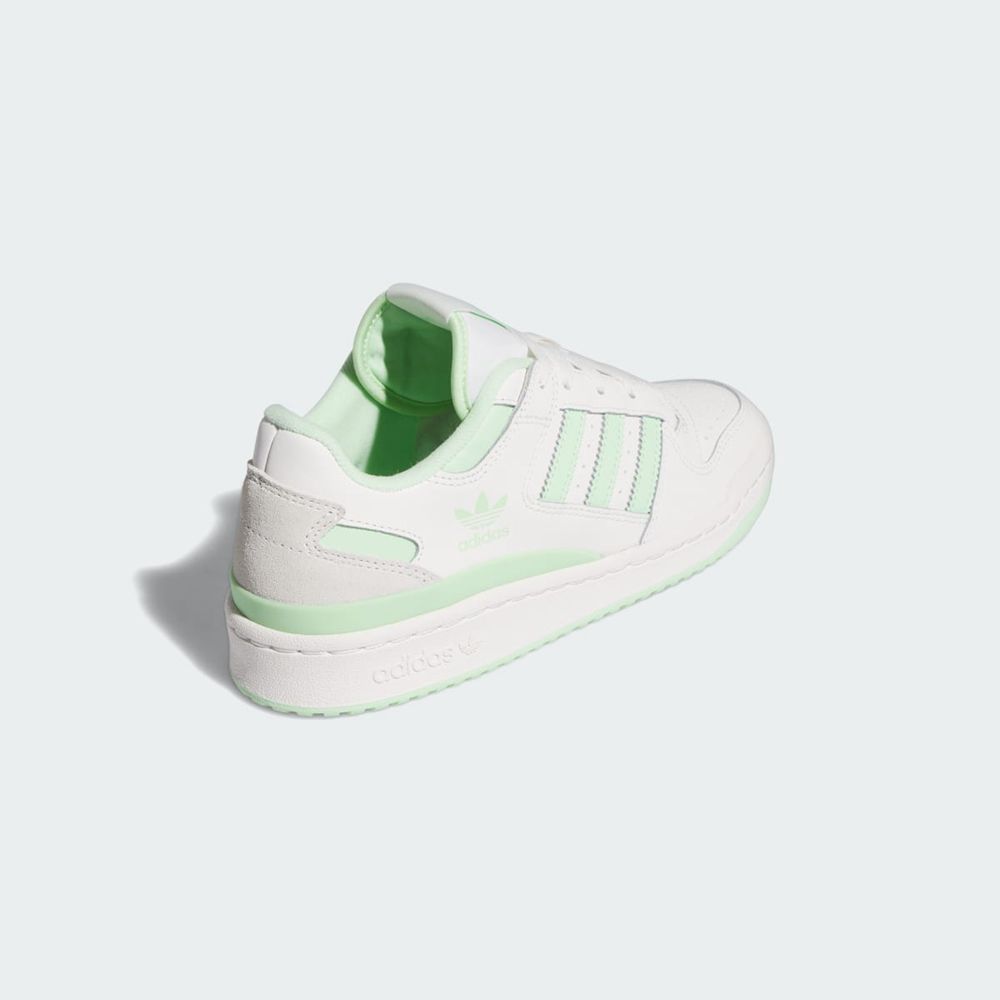 Basket Adidas Forum Low CL Blanche Vert Femme | PGQ-82591621