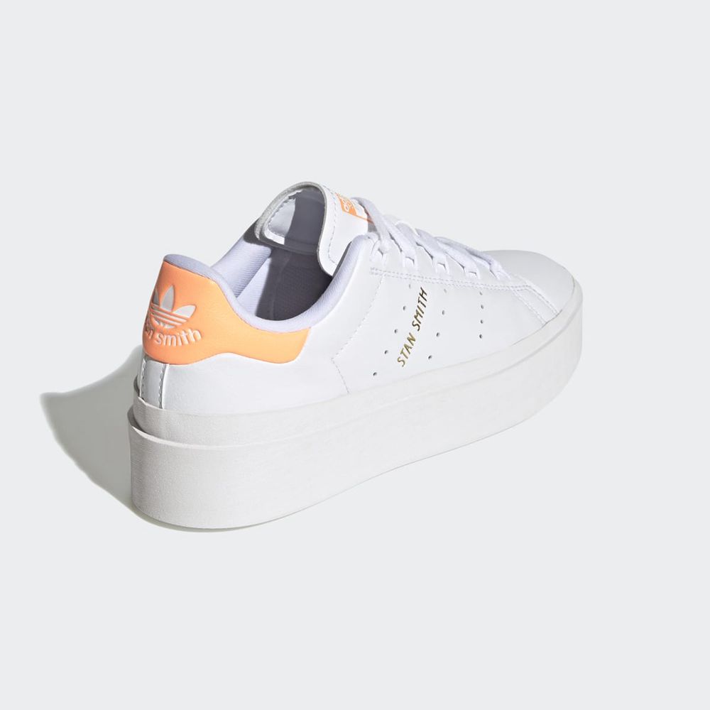 Basket Adidas Stan Smith Bonega Blanche Orange Femme | QKM-82004107