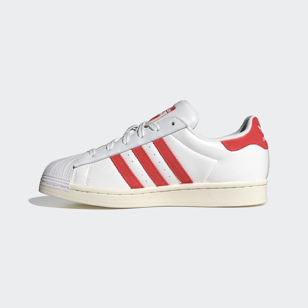 Basket Adidas Superstar Blanche Rouge Femme | LND-80939590