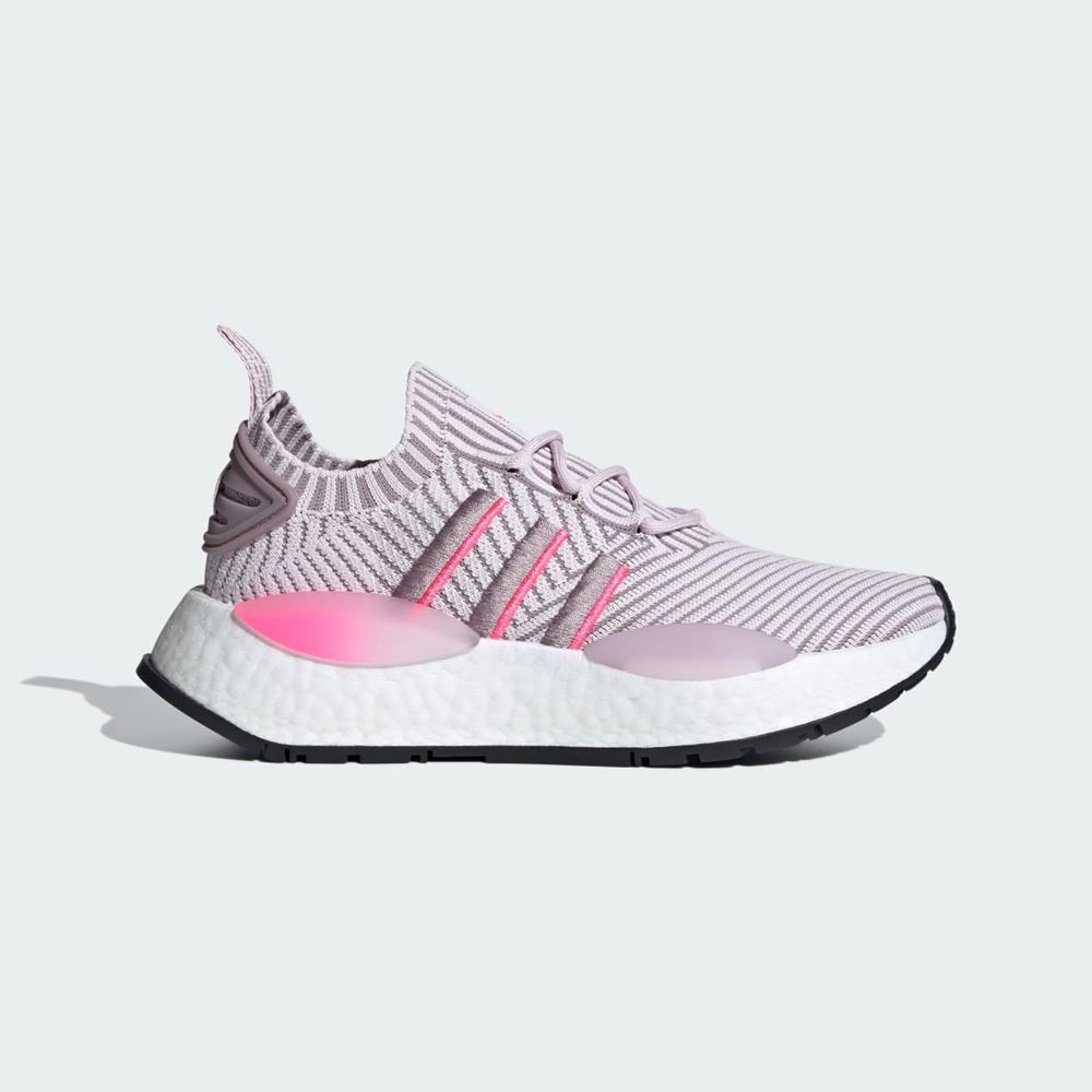 Basket Adidas NMD_W1 Rose Grise Blanche Femme | GCZ-27333863