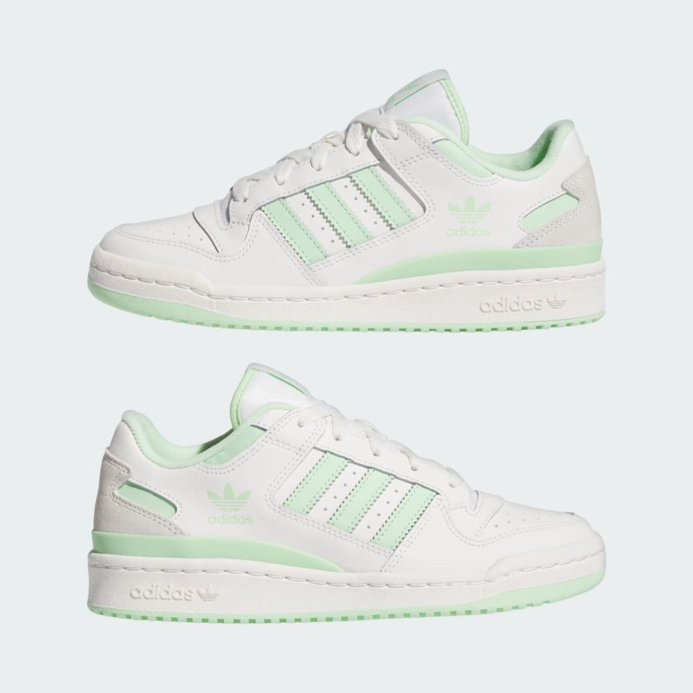 Basket Adidas Forum Low CL Blanche Vert Femme | PGQ-82591621