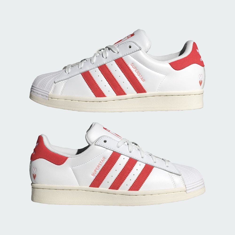 Basket Adidas Superstar Blanche Rouge Femme | LND-80939590