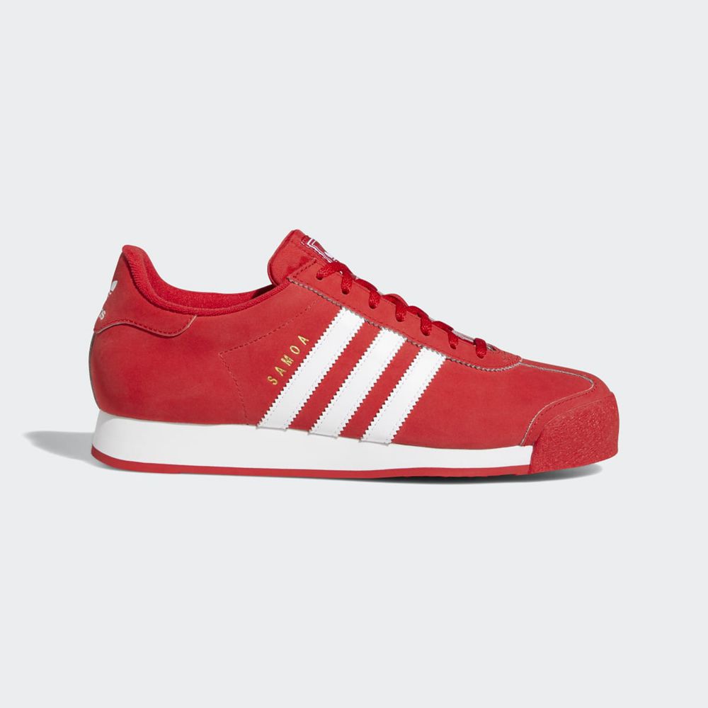 Basket Adidas Samoa Rouge Blanche Noir Femme | KCW-30504141