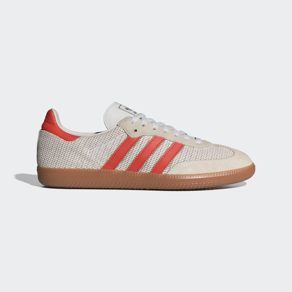 Basket Adidas Samba OG Blanche Rouge Femme | ZBR-12806858