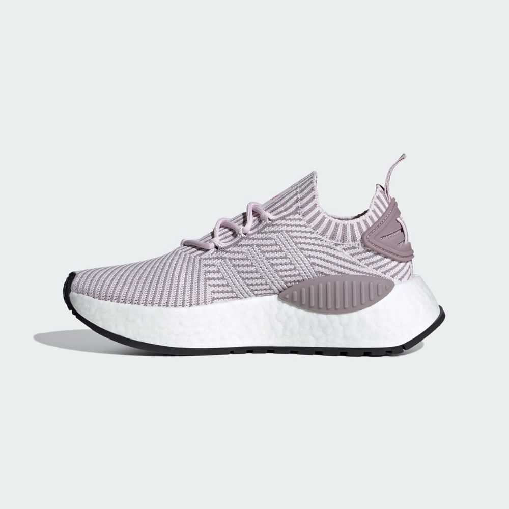 Basket Adidas NMD_W1 Rose Grise Blanche Femme | GCZ-27333863