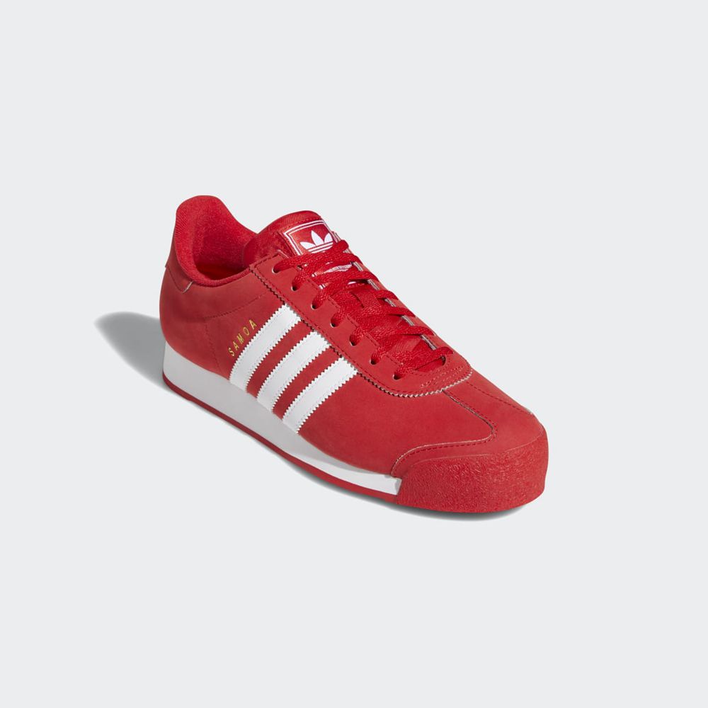 Basket Adidas Samoa Rouge Blanche Noir Femme | KCW-30504141