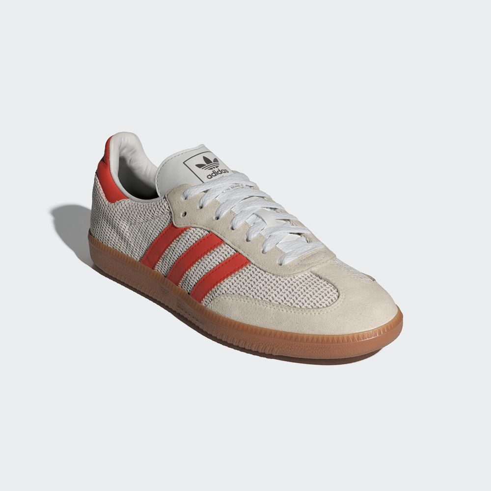 Basket Adidas Samba OG Blanche Rouge Femme | ZBR-12806858