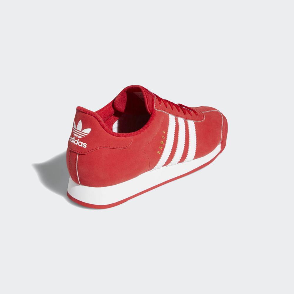 Basket Adidas Samoa Rouge Blanche Noir Femme | KCW-30504141