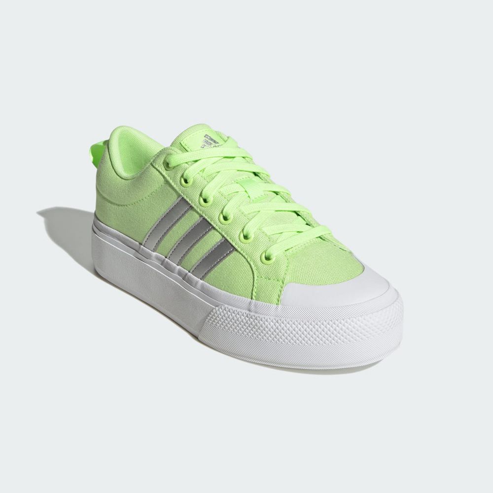 Basket Adidas Bravada 2.0 Platform Vert Argent Blanche Femme | JES-53136568