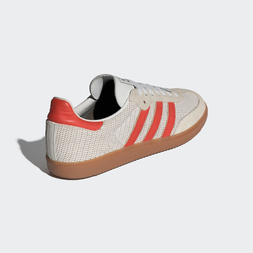 Basket Adidas Samba OG Blanche Rouge Femme | ZBR-12806858