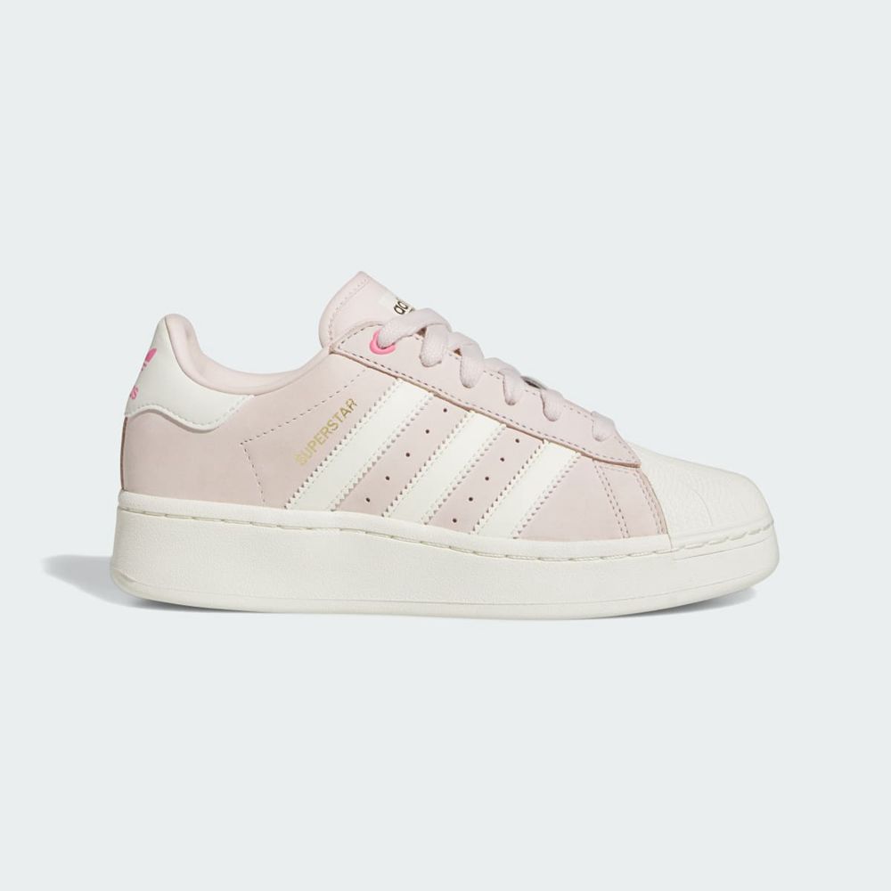 Basket Adidas Superstar XLG Beige Blanche Rose Femme | QSW-81309245