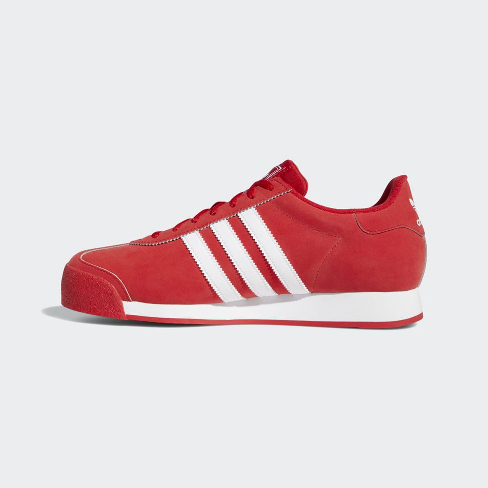 Basket Adidas Samoa Rouge Blanche Noir Femme | KCW-30504141